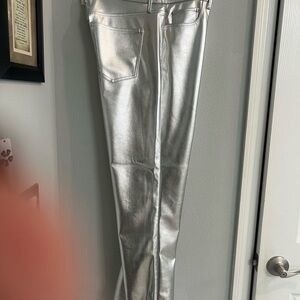 Ann Taylor Silver Skinny Jeans